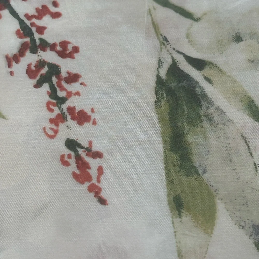 Cabbages & Roses King Size 3 pc. Duvet Set. Christmas Foliage- Fir Ruby. NWT